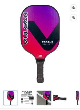 USA Approved Vulcan Torque Composite Pickleball Paddle in Red/Blue